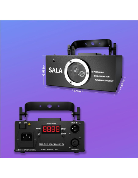 Luces Láser DJ SALA LM-003 Proyector RGB 3D para Fiesta