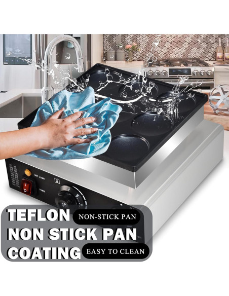 Mini Máquina de Pancakes AEYDJXMER 9 Huecos 950W Acero Inoxidable