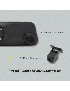 Espejo DVR STINGER STR4K 9.66" 4K UHD Jeep Gladiator 2020-24 2