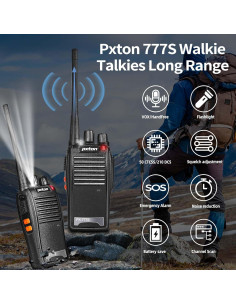 Walkie Talkies Pxton PX-777S Recargables 2 Unidades Largo Alcance 2