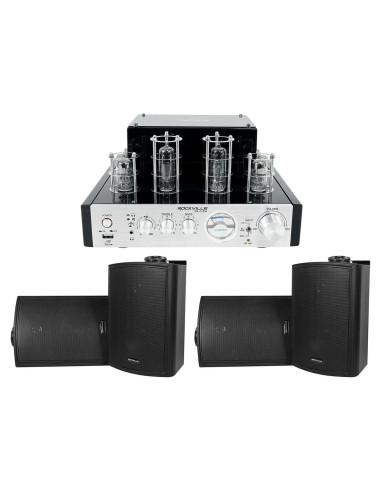 Amplificador de Válvulas Rockville BluTube + 2 Altavoces 5.25"