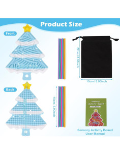 Tablero Sensorial de Silicona Jalopink 19.3x14.7cm Azul Blanco 2