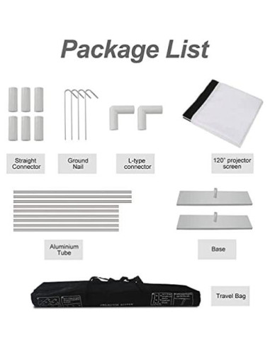 Pantalla de proyector 120" Abdtech portátil para cine en casa