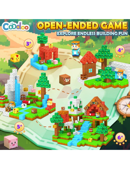 150 Bloques Magnéticos Coodoo Set Bosque Juguetes STEM 3+