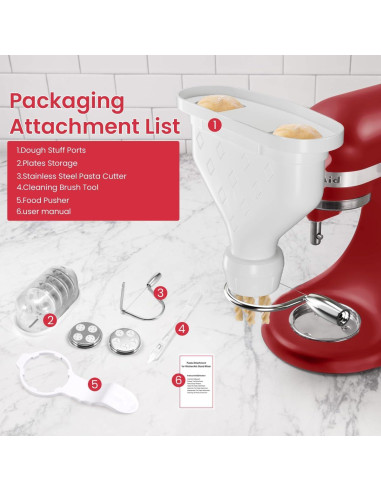 Accesorio de Pasta Kainasch para Batidora KitchenAid 6 Discos