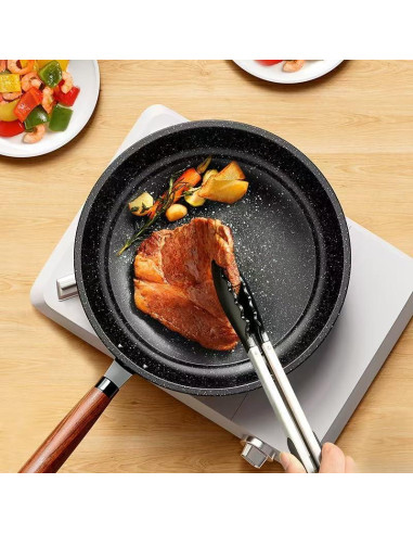 Sartén Antiadherente FJPTFENG 33 cm con Tapa de Vidrio