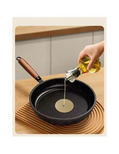 Sartén Antiadherente FJPTFENG 33 cm con Tapa de Vidrio