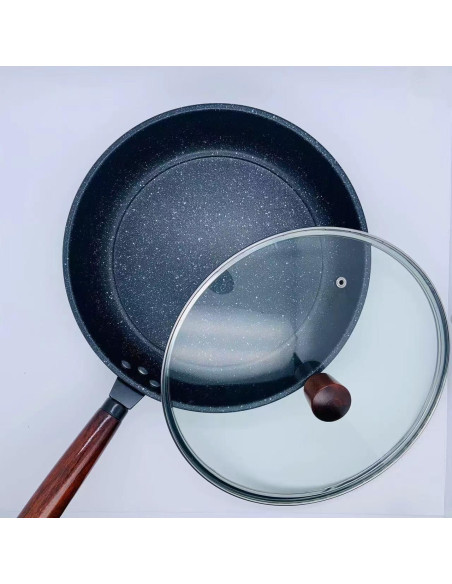 Sartén Antiadherente FJPTFENG 33 cm con Tapa de Vidrio