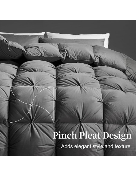 Edredón de Plumas LEYCAY Queen 90x90 cm 850+ Relleno Algodón