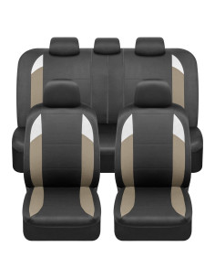 Cubiertas de Asiento BDK Monaco Beige Tricolor Juego Completo