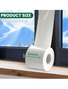 Cinta de Sellado para Ventanas Yinttian 3" x 1.83m Blanca 2