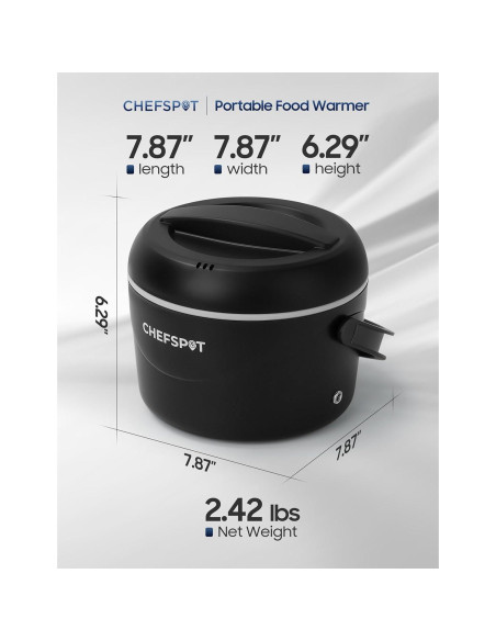 Caja de Almuerzo Eléctrica CHEFSPOT 1.1L Portátil 12V/120V