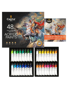 Juego de Pintura Acrílica Castle Art Supplies 48 x 22 ml - Colores Intensos