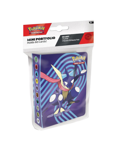 Mini Portafolio Pokémon TCG 60 Cartas + Paquete Mejora 2024