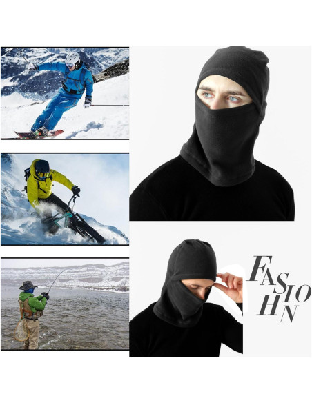 Pasamontañas Térmico Forro Polar Unisex Negro-Gris