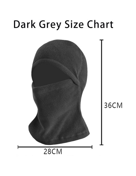 Pasamontañas Térmico Forro Polar Unisex Negro-Gris