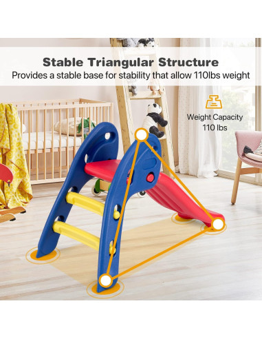 Tobogán Plegable Fireflowery para Niños 110.5x39.4cm