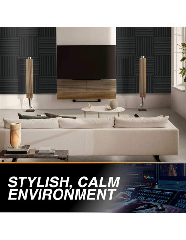 Paquete de 52 Paneles Acústicos Audiosoul 30x30 cm Carbón