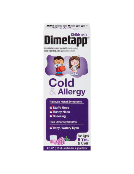 Dimetapp Frío y Alergia Niños 24 Oz Antihistamínico Uva
