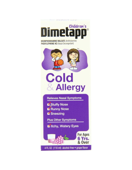 Dimetapp Frío y Alergia Niños 24 Oz Antihistamínico Uva