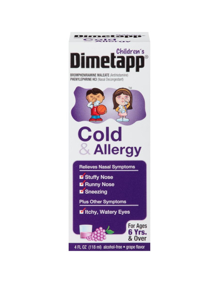Dimetapp Frío y Alergia Niños 24 Oz Antihistamínico Uva