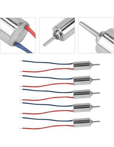 5 Motores Micro Sin Núcleo KooingTech 4mmx8mm 250RPM