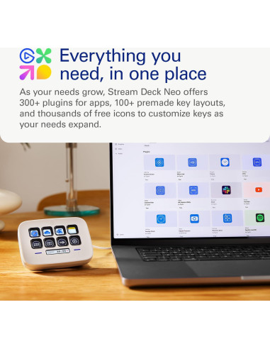 Controlador Elgato Stream Deck Neo - 8 Teclas Personalizables