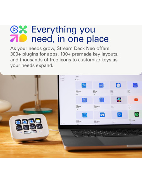Controlador Elgato Stream Deck Neo - 8 Teclas Personalizables