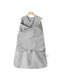 Manta Envolvente para Bebé Ftikvo 100% Algodón Gris 3-6 Meses