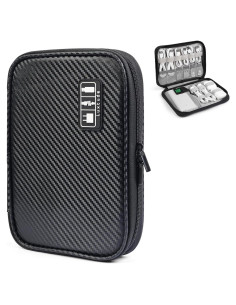 Organizador de Cables Luxtude Negro Compacto con Cremallera