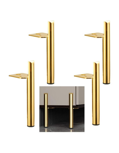 Piernas de Mueble Doradas ALXEH 30.48 cm Estilo Mid-Century