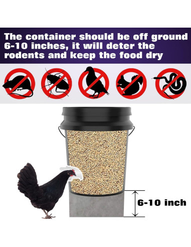 Alimentador Automático de Aves de Corral AFAKE, 8 Puertos, Libre de BPA