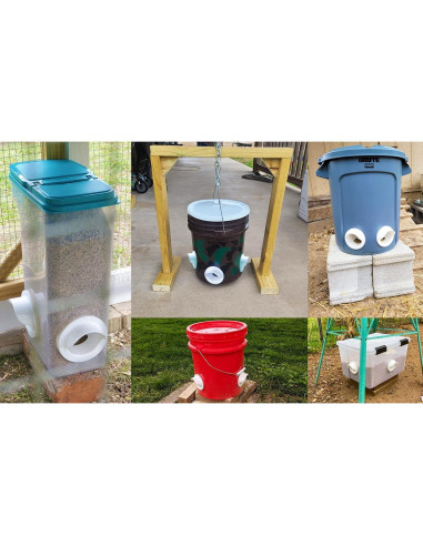 Alimentador Automático de Aves de Corral AFAKE, 8 Puertos, Libre de BPA