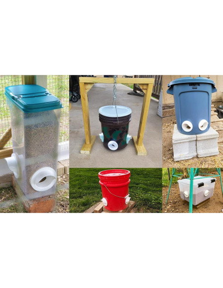 Alimentador Automático de Aves de Corral AFAKE, 8 Puertos, Libre de BPA