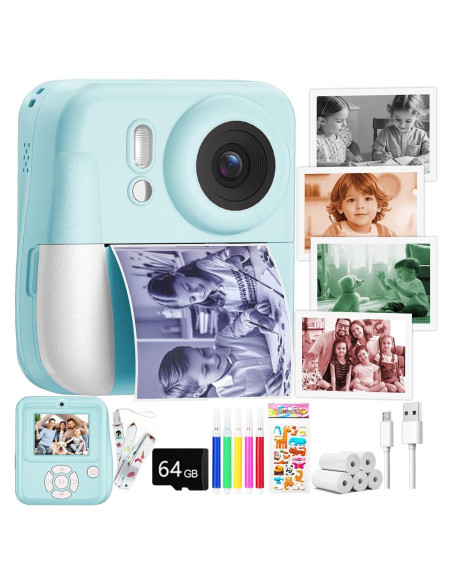 Cámara Instantánea para Niños MINIBEAR Q10 48MP Azul