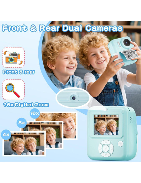 Cámara Instantánea para Niños MINIBEAR Q10 48MP Azul