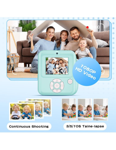 Cámara Instantánea para Niños MINIBEAR Q10 48MP Azul