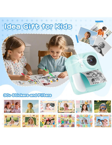 Cámara Instantánea para Niños MINIBEAR Q10 48MP Azul