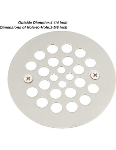 Rejilla de Drenaje para Ducha Artiwell 10.8 cm Niquel Cepillado 2