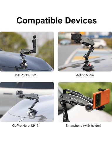 Brazo de Cuchilla MOVMAX para DJI Osmo Pocket 3/2 y GoPro