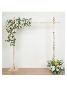 Arco de Boda Cuadrado de Madera de Abedul 2.3m Tableclothsfactory