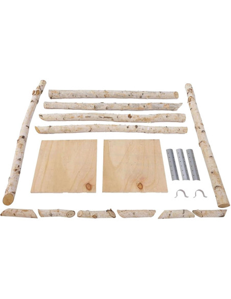 Arco de Boda Cuadrado de Madera de Abedul 2.3m Tableclothsfactory