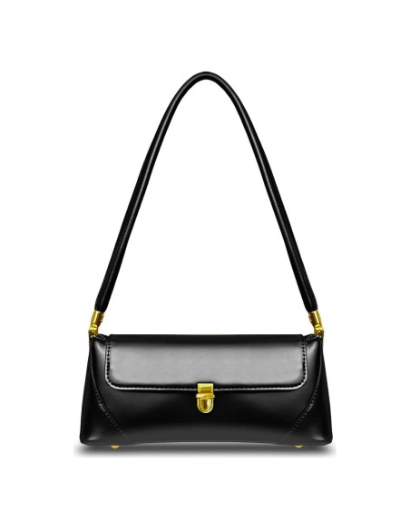 Bolso de Hombro Vintage para Mujeres Cuiab - Negro 27.94x9.4x11.43 cm