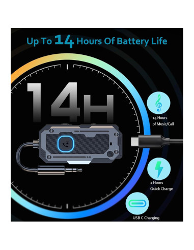 Adaptador Bluetooth 5.3 Dongguan C82 Receptor Transmisor 3.5mm