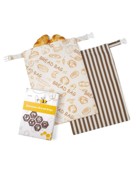 Bolsas de Cera de Abeja GDDAY Extra Grandes para Pan - 2 Piezas Bolsas de Cera de Abeja GDDAY Extra Grandes para Pan - 2 Piezas