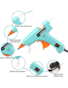 Kit de Mini Pistola de Pegamento Caliente OUREPOCA con 30 Palitos 2