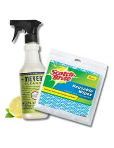 Spray Limpiador Multiusos Mrs Meyers 473ml + 5 Toallitas Reutilizables