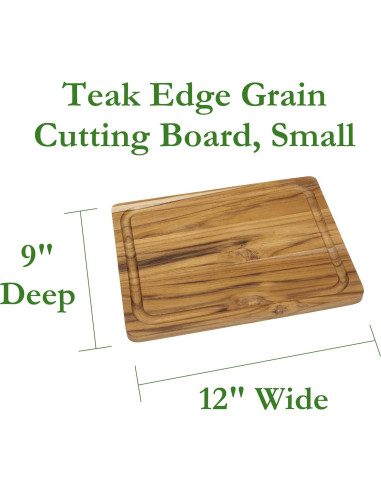 Tabla de Cortar y Servir Lipper International de Teca 30.5x22.9 cm