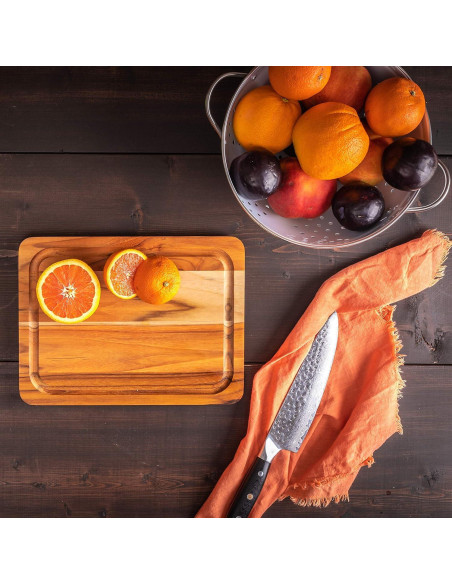 Tabla de Cortar y Servir Lipper International de Teca 30.5x22.9 cm