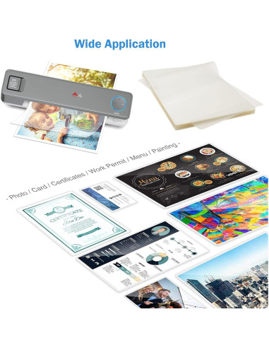 Hojas de Laminado MPRT 22.6 x 29 cm 3 Mil Paquete 200